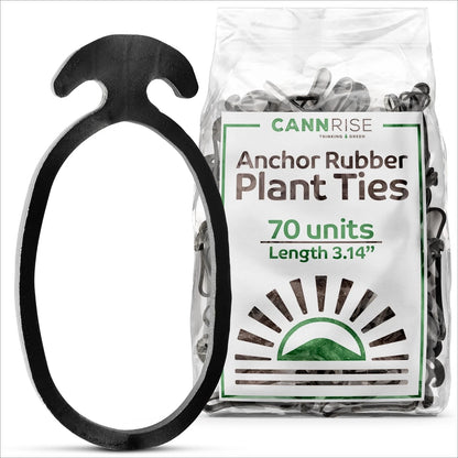 70-Pack Anchor Bands for Trellising (8 cm/3.14 in) - Black