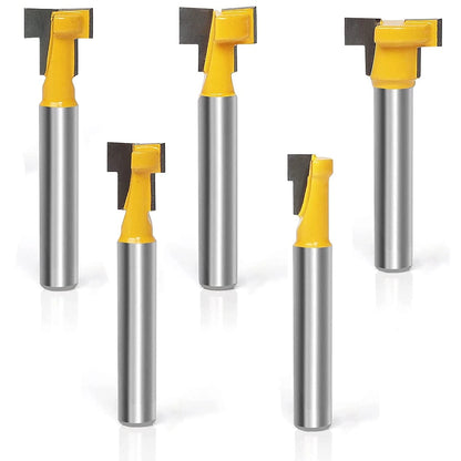 Keyhole Router Bit Set for Router (1/4 Inch Shank, 5 Pcs)