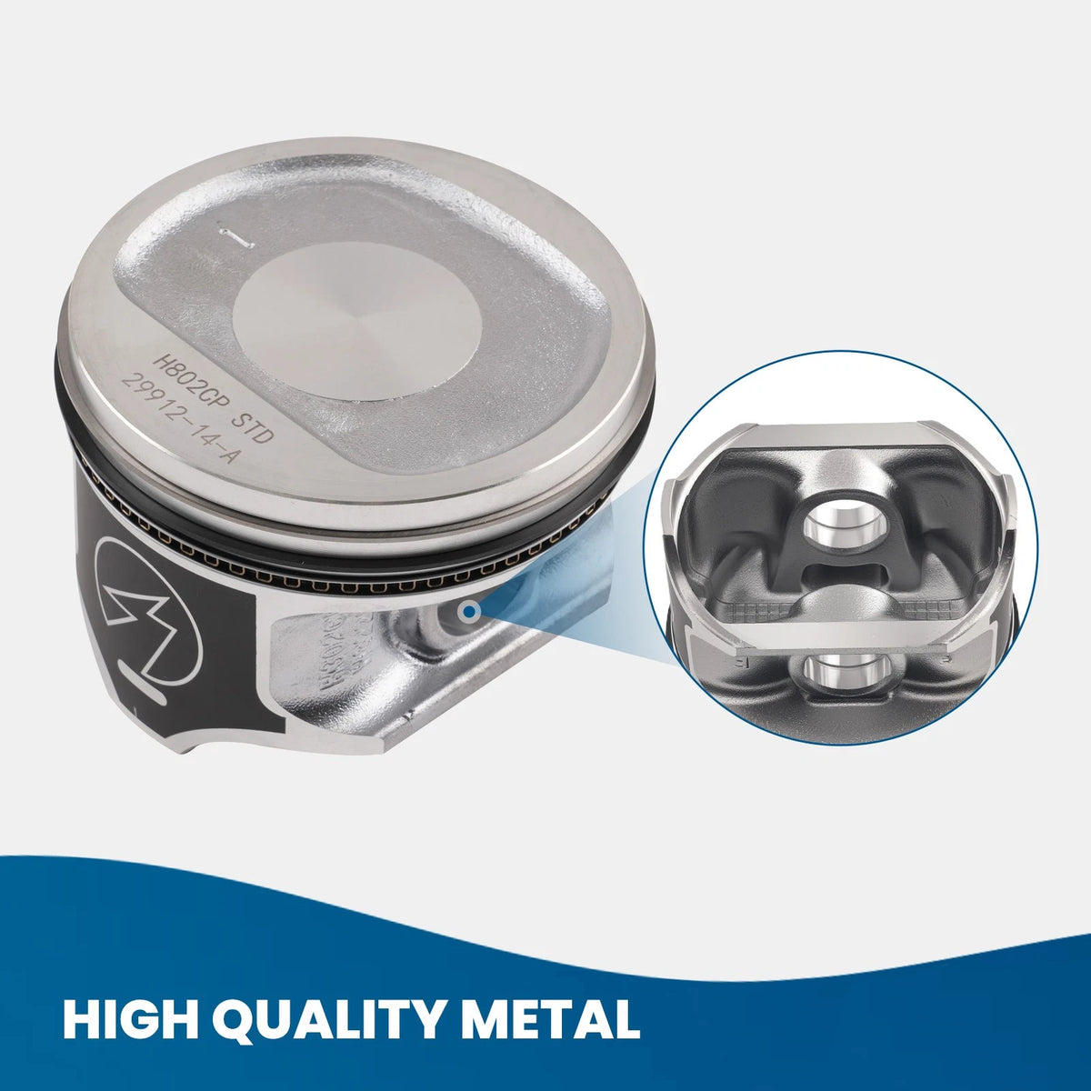 6pcs Pistons & Rings Kit for Jeep Grand Cherokee 4.0L (1996–2006) W9V58C