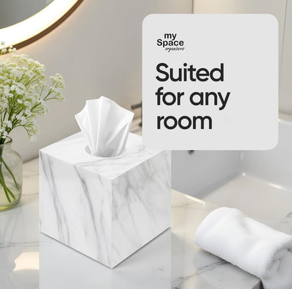 Tissue Box Cover Holder for Square Marble Design