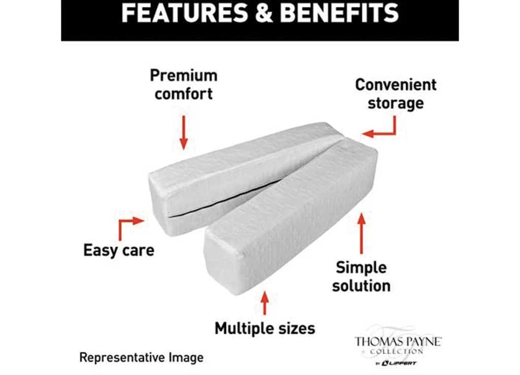 Lippert 2022323582 RV Bed Extender for Thomas Payne Short Queen (30" x 6" x 10")