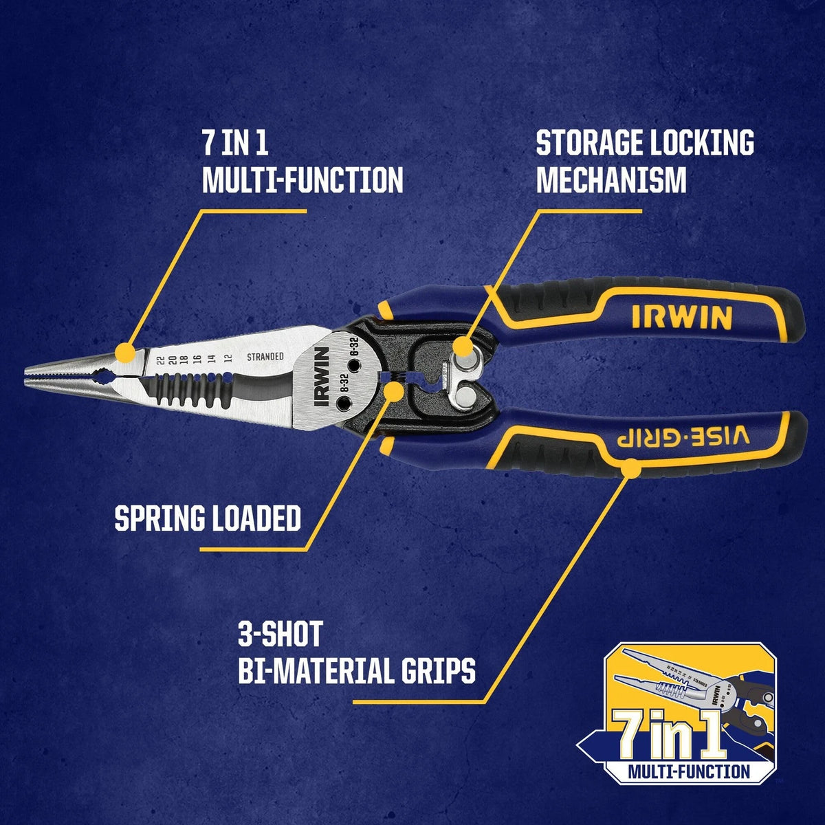 7-in-1 Wire Stripper for Irwin Vise-Grip (No Specific Years)