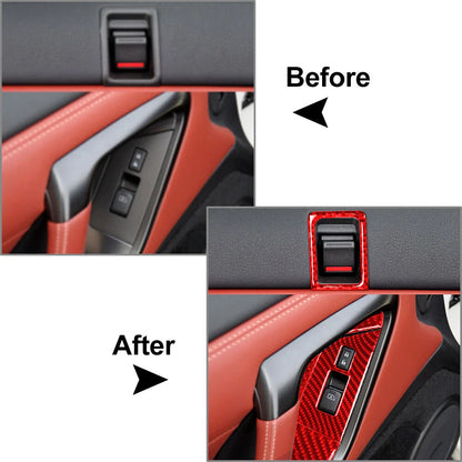 Nissan GTR R35 Door Window Lift Switch Button Panel Cover Trim Red (08-16)