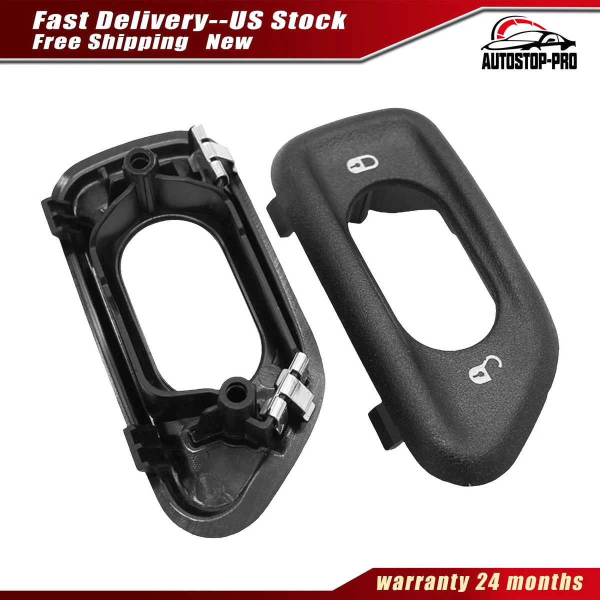 Set of 2 Door Lock Switch Bezels for Jeep Wrangler (2011–2017) 68185911AA, 68185910AA
