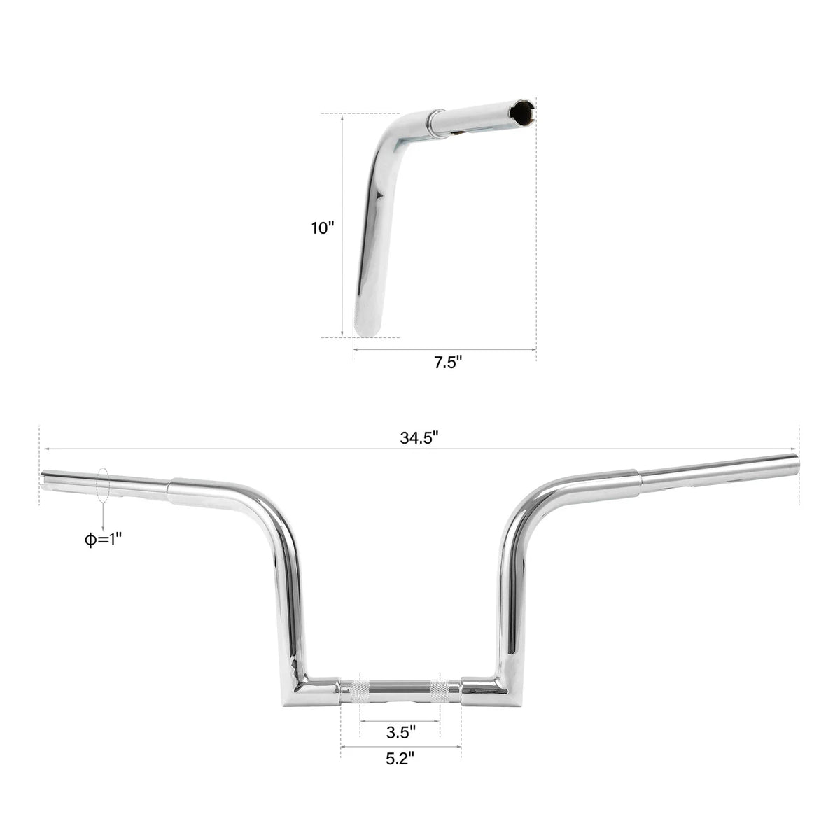 10" Rise Ape Hanger Handlebars for Harley Softail Sportster FL (1991–2023)
