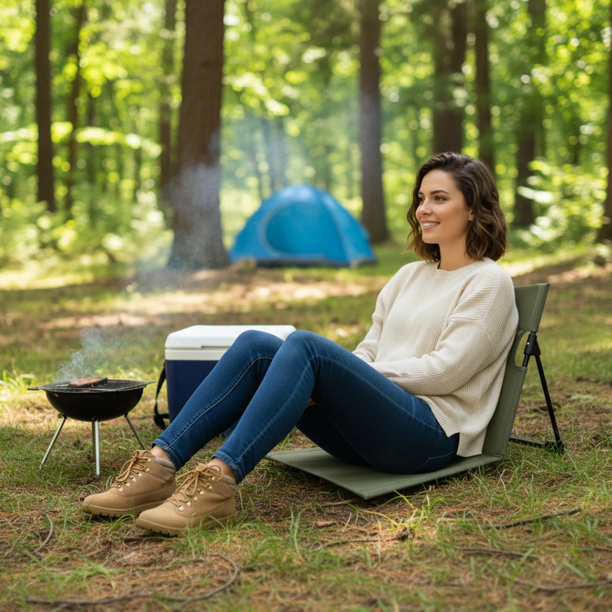 Lightweight Portable Outdoor Camping Backrest Chair