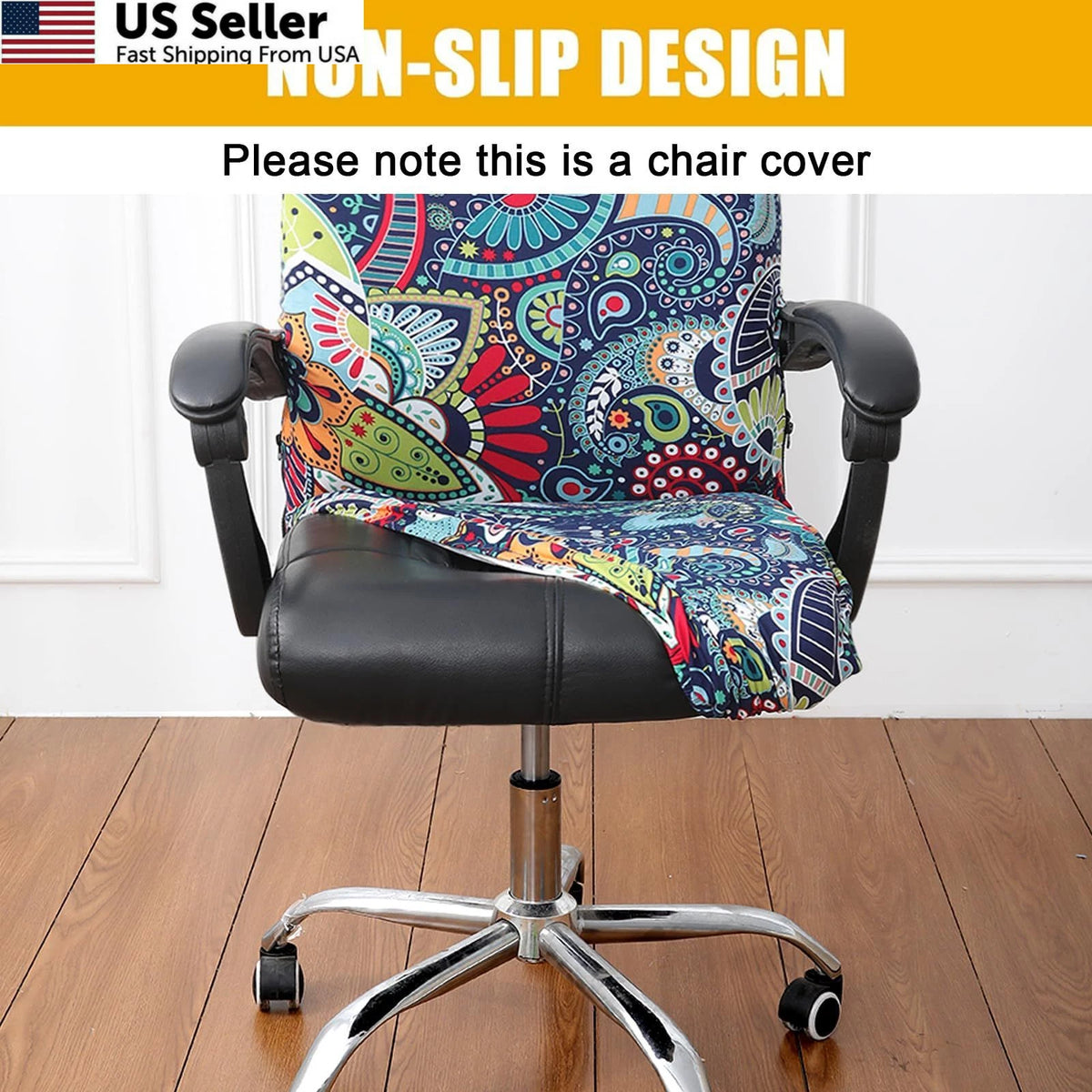 Stretch Printed Office Computer Chair Covers for Office Chairs