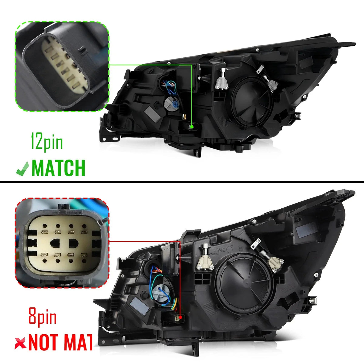 HID/Xenon Headlight for Buick LaCrosse (2014–2016) AFS LED DRL Passenger Side