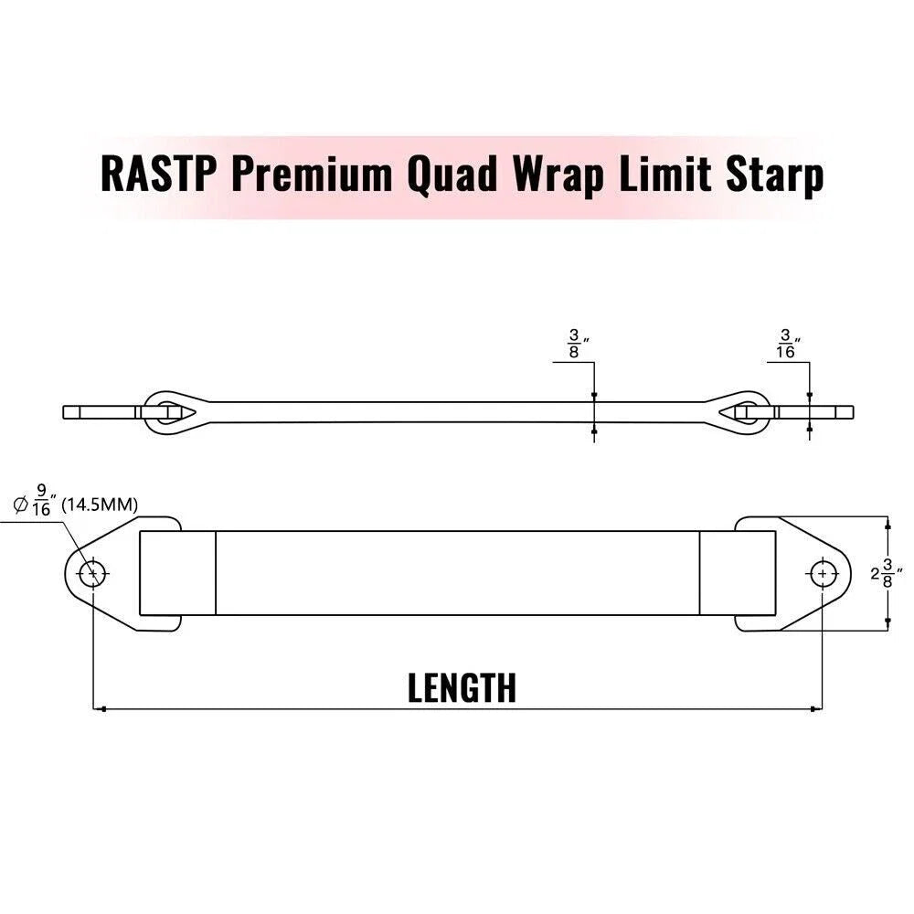 Limit Straps for Hot Racing 14" Shock Suspension Travel (4 Layers)