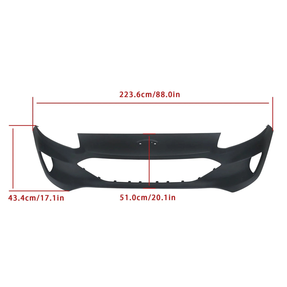 Front Bumper Cover + Grille Assembly for Ford Escape (2020–2022)
