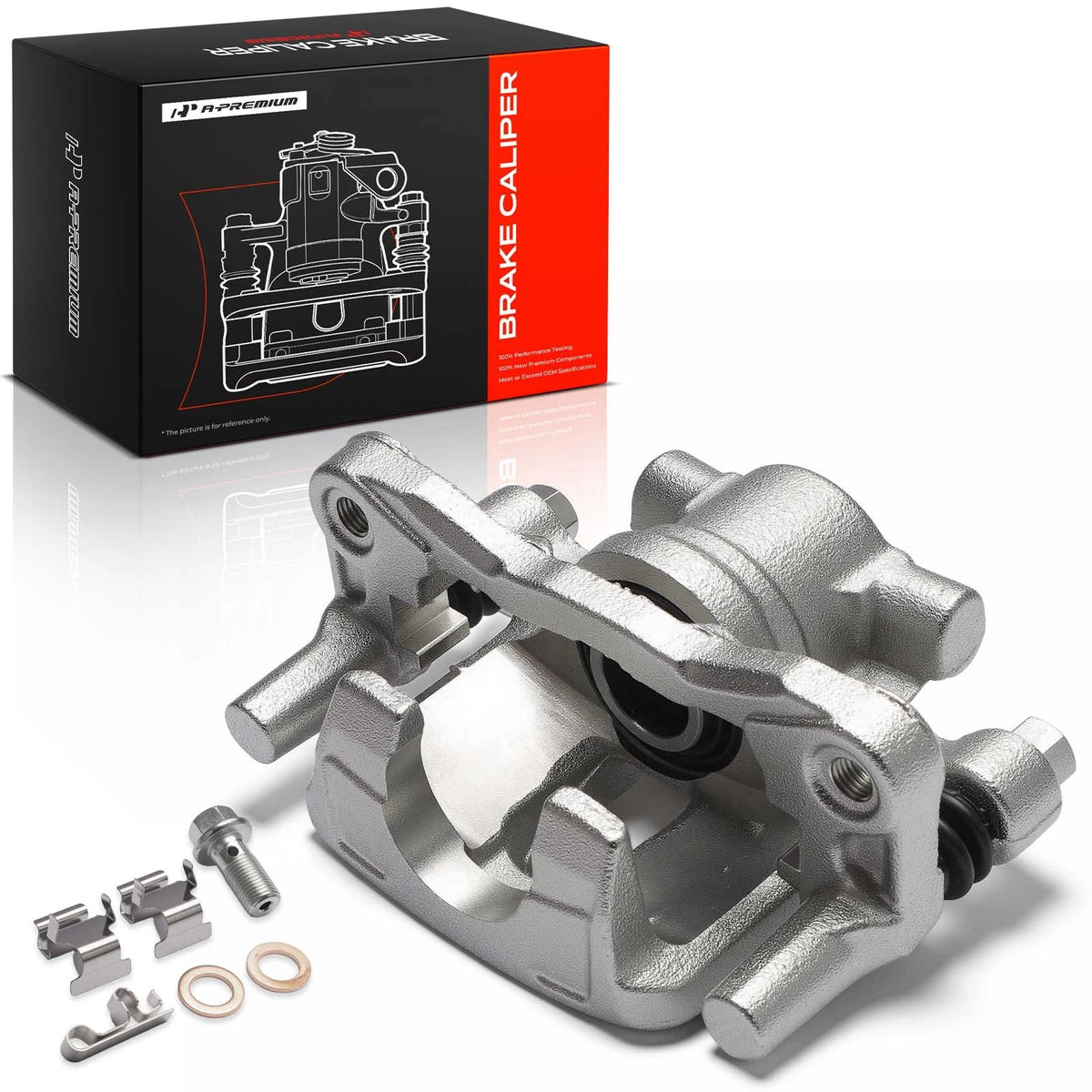 A-Premium Rear Right Brake Caliper w/Bracket for Jeep Compass (2007–2017) - 5191268AA, 4605A478, 18B5038, 18P5038