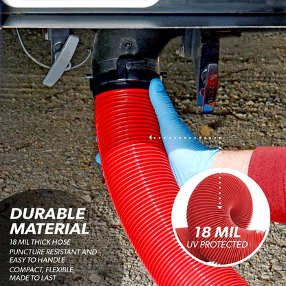 20-Foot RV Sewer Hose Kit with 2 Hoses and Adapter for Easy Coupling