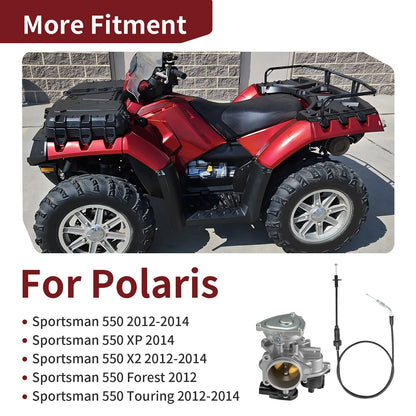Throttle Body + Cable for Polaris Sportsman 550 X2 (2012–2014) 7081576 3131743