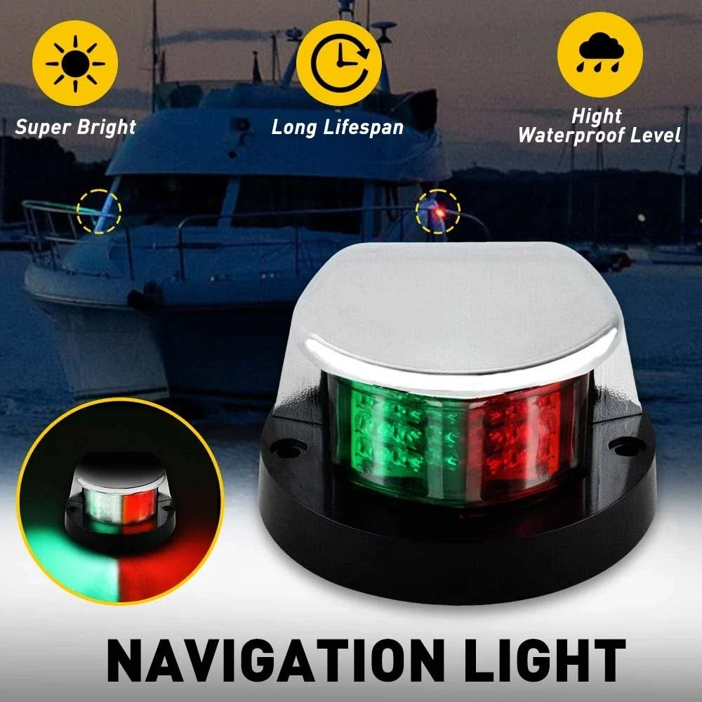 LED Boat Navigation Lights Red and Green for Marine Bow Light