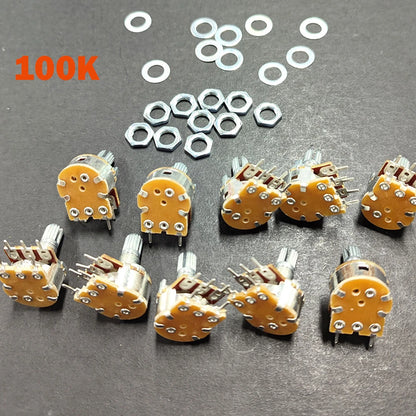 10Pcs 5 Pin Potentiometer WH148 for Various Applications