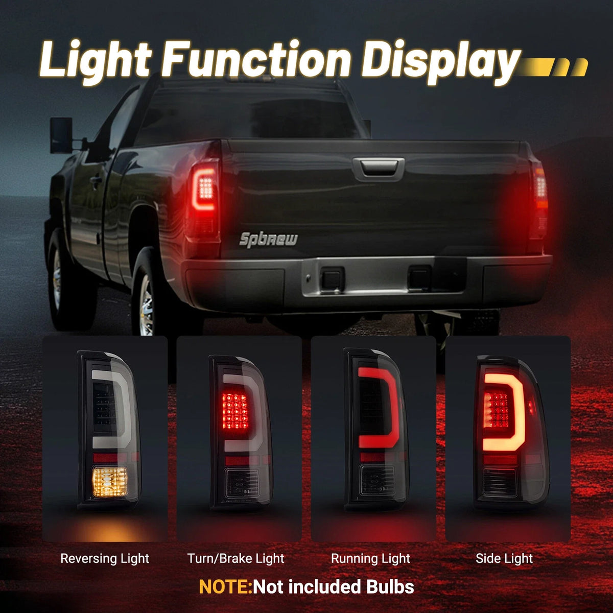 Rear LED Tail Lights for Ford F250 F350 F450 Super Duty (2008–2016)