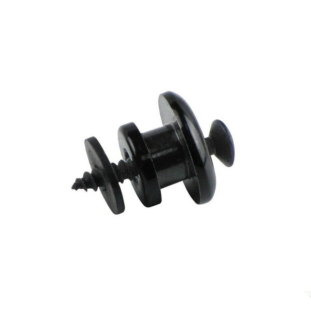 20PCS Guitar Strap Buttons Locks Head End Pins Black