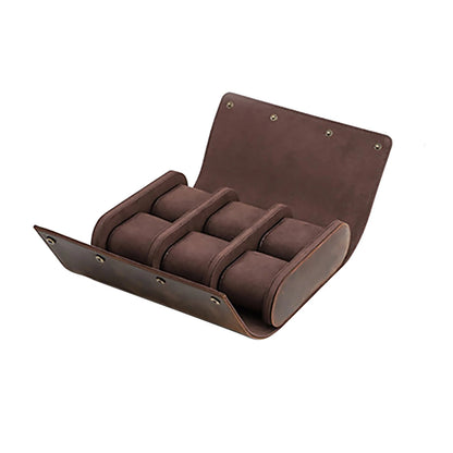 6-Slot Watch Roll Storage Box for Jewelry Display Travel Case