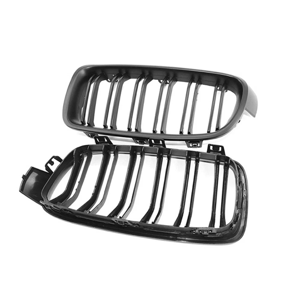 2X Matte Black Front Kidney Grille for BMW 3-Series F30 F31 F35 (2012–2014) 2045YF084