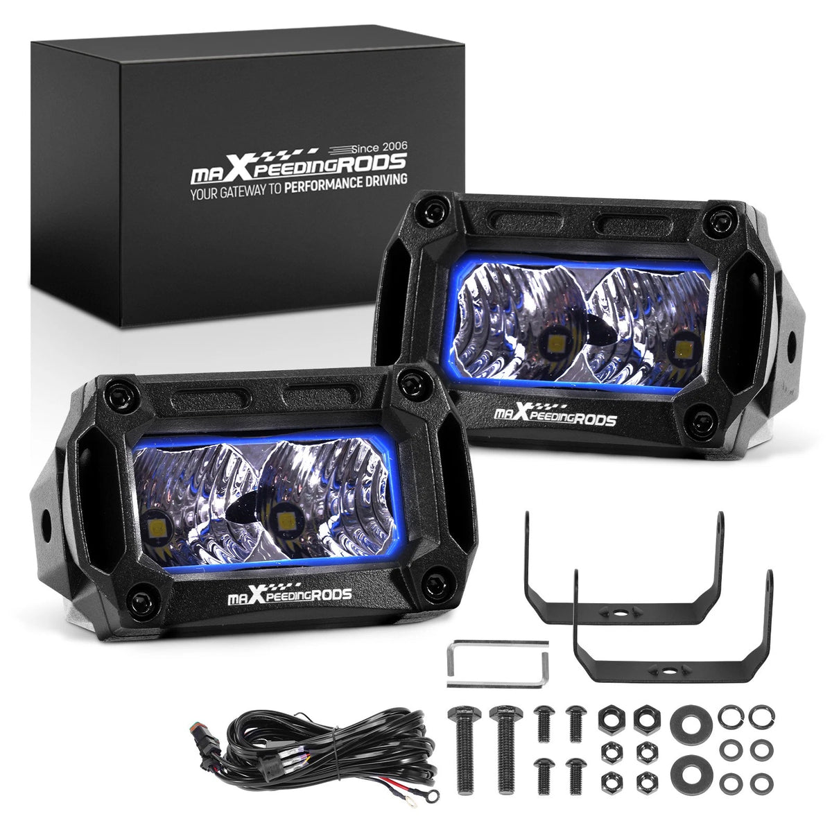 20W LED Driving Light Rectangular Flood Beam for Off-Road (PV671G)