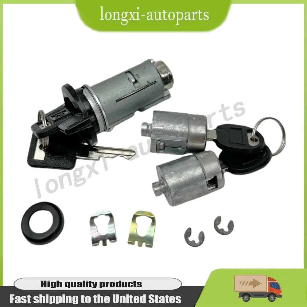 Set of 3 Ignition & Door Lock Switch Cylinders for Chevrolet Blazer (1970–1982) - 701400, 700843, D1414B