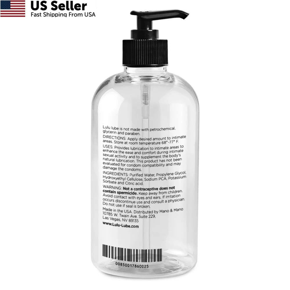 Natural Water Based Personal Lube 16 Fl Oz for Adult Use