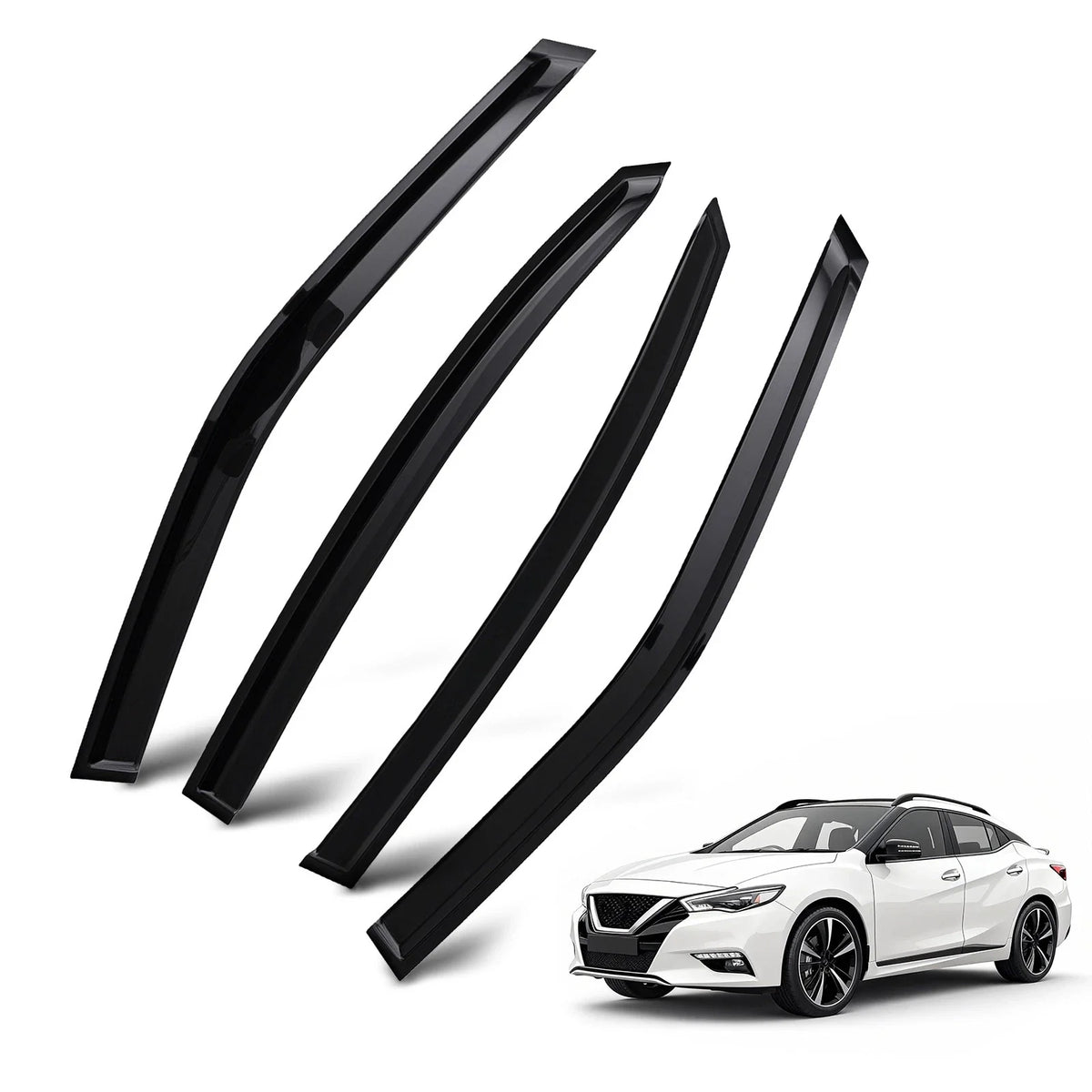 Set of 4 Window Visor Rain Guard Vents for Nissan Maxima (2016–2023)