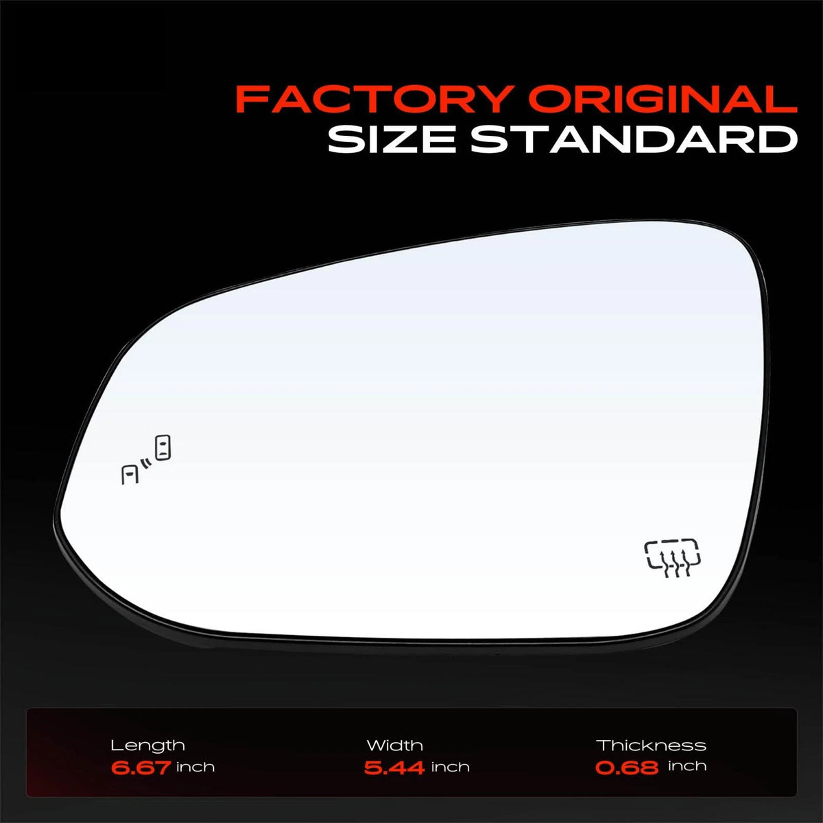 Driver Power Mirror Glass with Blind Spot for Toyota Highlander (2014–2019) 879610E140