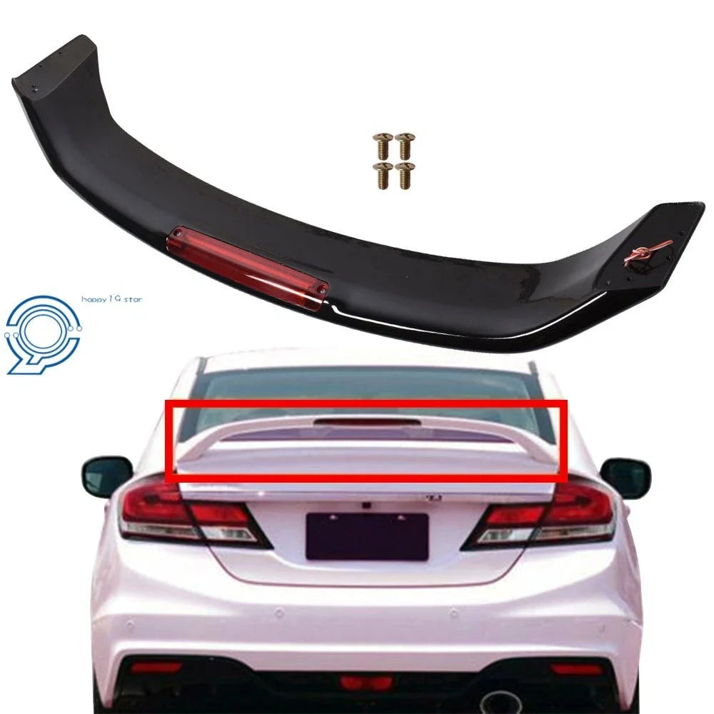 Trunk Spoiler for Honda Civic (2013–2015) SI Style Glossy Black Finish