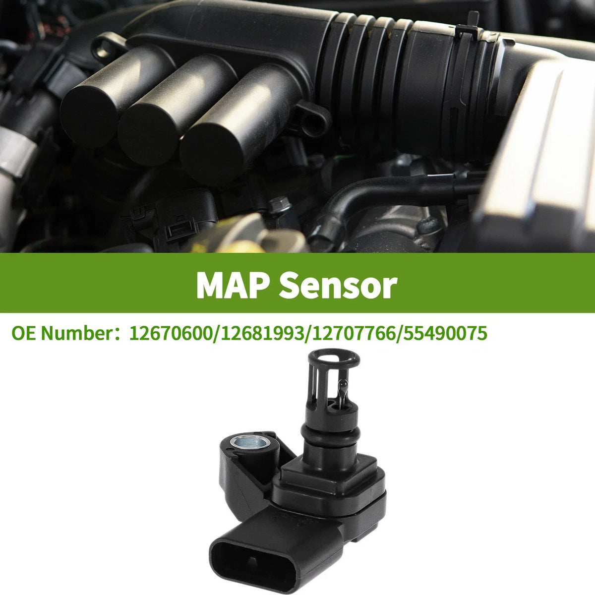 MAP Sensor for Chevrolet Cruze (2018–2019) No.12670600