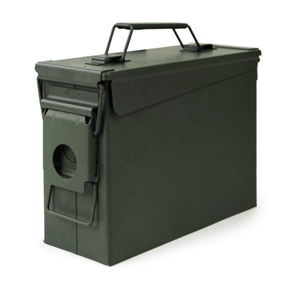 Metal Ammo Can .30 Cal for Lockable Bullet Storage (Olive Green)