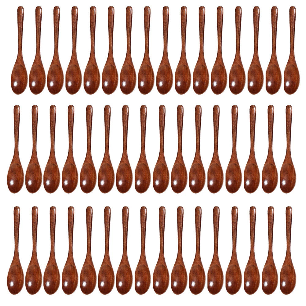 Set of 12 Wooden Spoons 6" for Coffee Tea Jam Bath Salts Honey