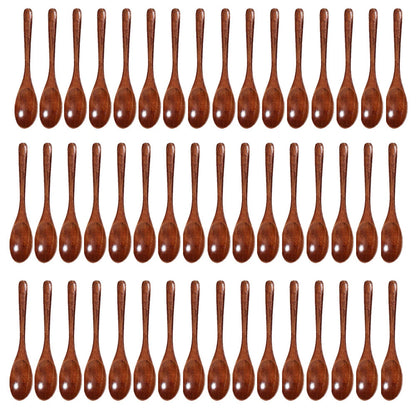 Set of 12 Wooden Spoons 6" for Coffee Tea Jam Bath Salts Honey