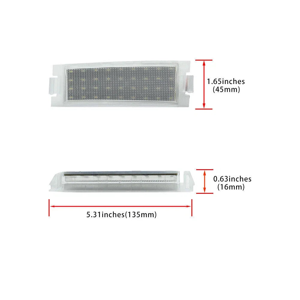 2Pc 18SMD LED White License Plate Lights for Kia Forte Koup (2009–2017)