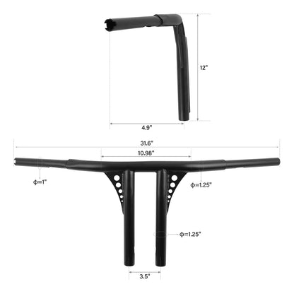 1 1/4" T-Bar Handlebar for Harley Softail Fatboy Road King