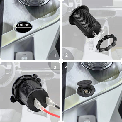 3X 12V Cigarette Lighter Socket for Car Marine Motorcycle ATV RV
