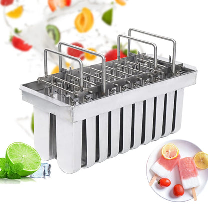 20x Stainless Steel Ice Pop Molds for Ice Cream Sticks