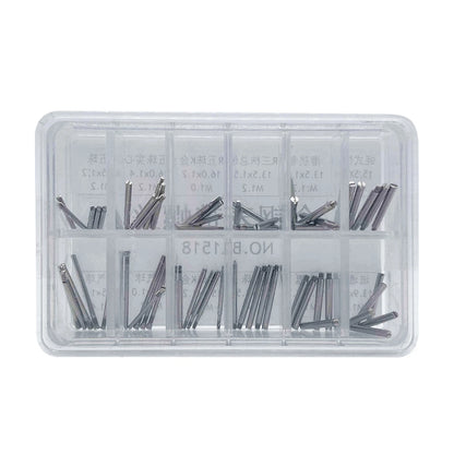 60pcs Steel Watch Band Link Screw Pin Assortment (1.0mm, 1.2mm, 1.4mm)