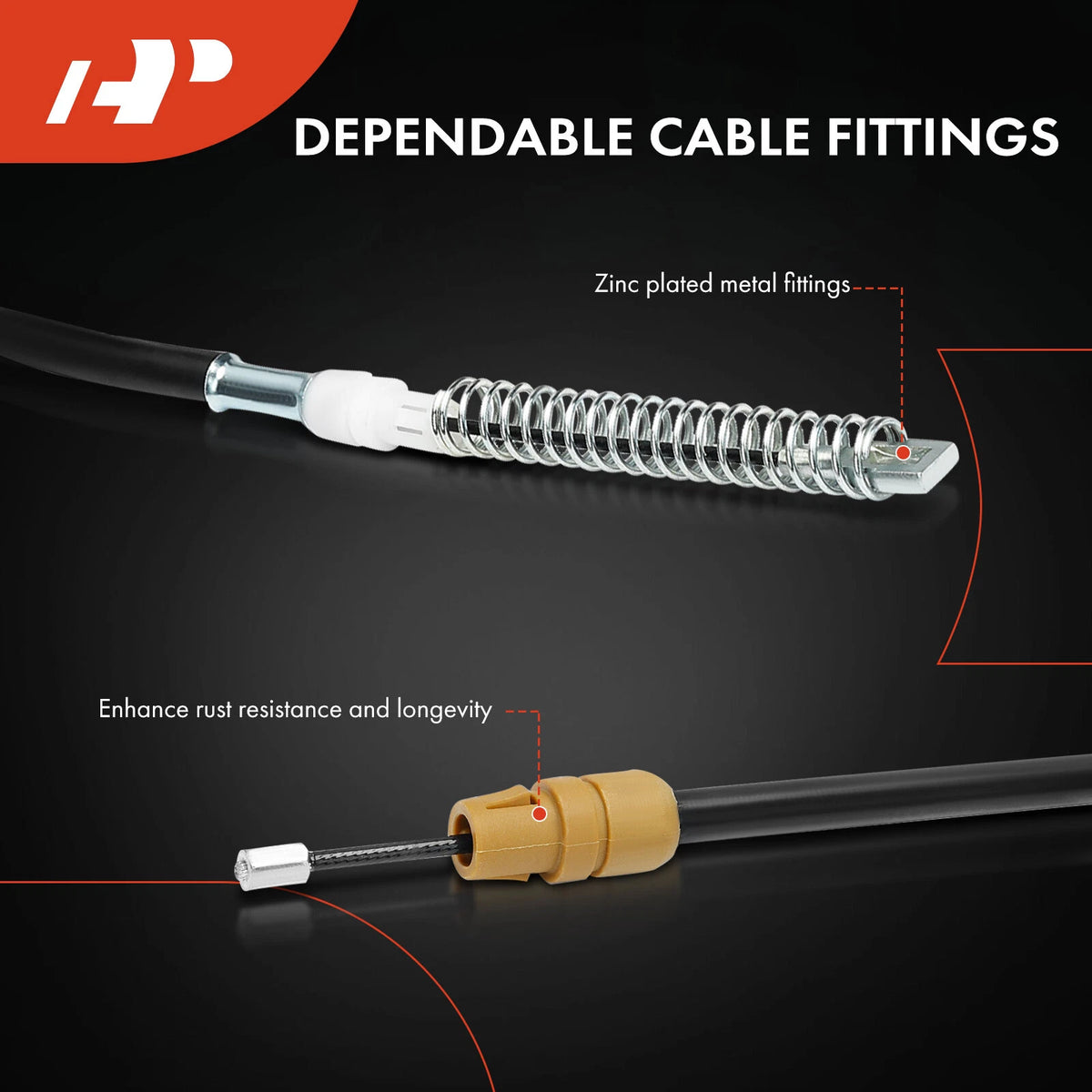 Rear Driver Parking Brake Cable for Chevy Silverado 3500 GMC Sierra (15941082, C661183)