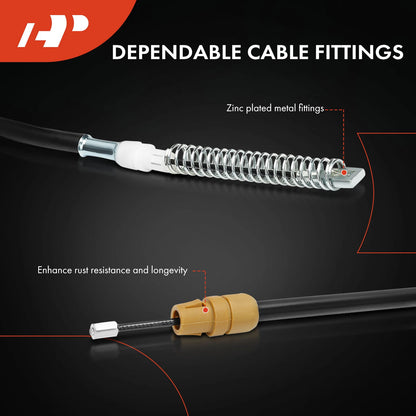 Rear Driver Parking Brake Cable for Chevy Silverado 3500 GMC Sierra (15941082, C661183)