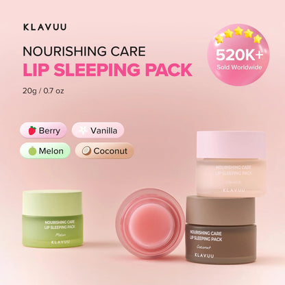 Lip Mask Set for Klavuu (2PCS) - Overnight Deep Berry & Vanilla 0.7 Ounce