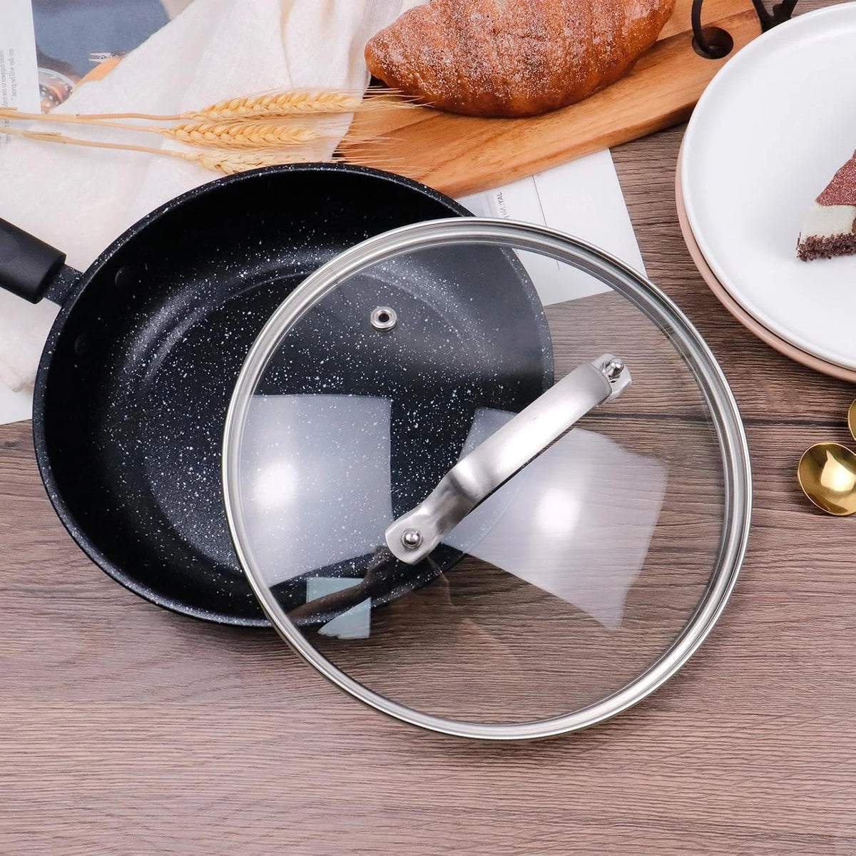 Set of 1 Tempered Glass Lid for Pots, Pans, Skillets (8")