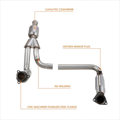 Catalytic Converter Exhaust Manifold Pipe for Silverado/Sierra/Tahoe/Yukon (2009–2014)