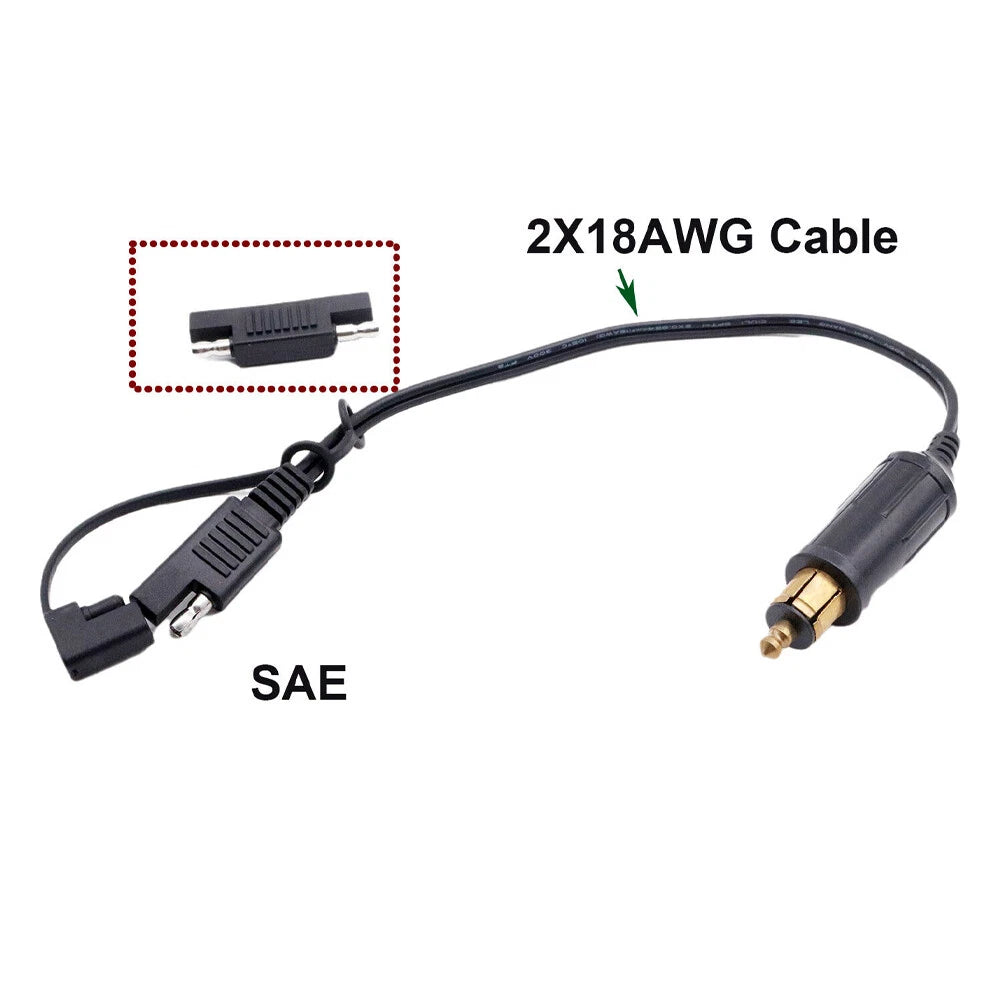2X Powerlet Plug to SAE Adapter Connector Cable for BMW Motorcycle