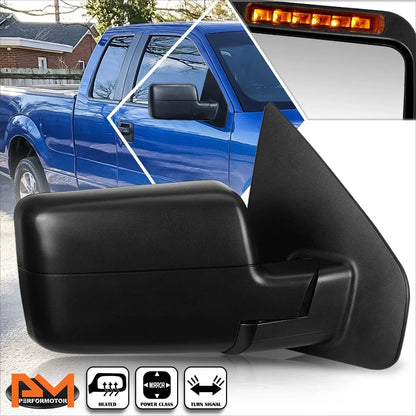Power Heated Right Side View Mirror for Ford F150 (2004–2014) w/LED Signal Lamp