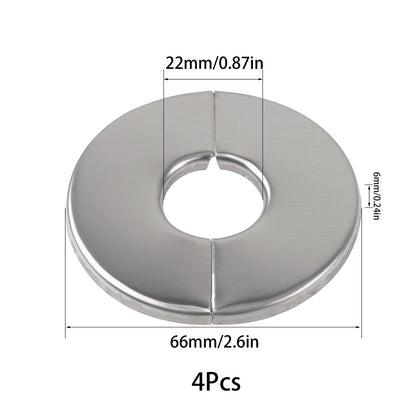 Set of 4 Stainless Steel Wall Split Flange 22mm for Automotive Use