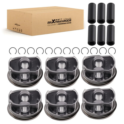 6x Pistons & Rings Set for VW Audi Porsche 3.0T V6 EA839 (2006–2021)