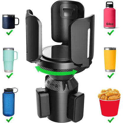 Cup Holder Expander for Car With Holder & Base for Large Bottles (2015–2024)