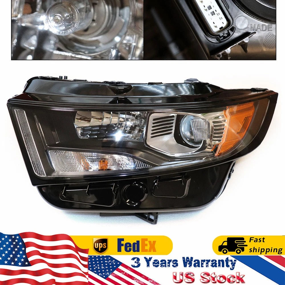 Halogen Headlight Assembly Left Driver Side for Ford Edge (2015–2018) FO2503341, FO2502341, FO2502342, FO2503342
