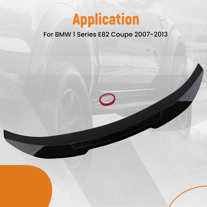 Black Spoiler Wing for BMW 1 Series E82 (2007–2013) ABS Painted